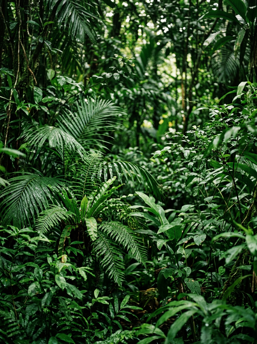 Dense green foliage